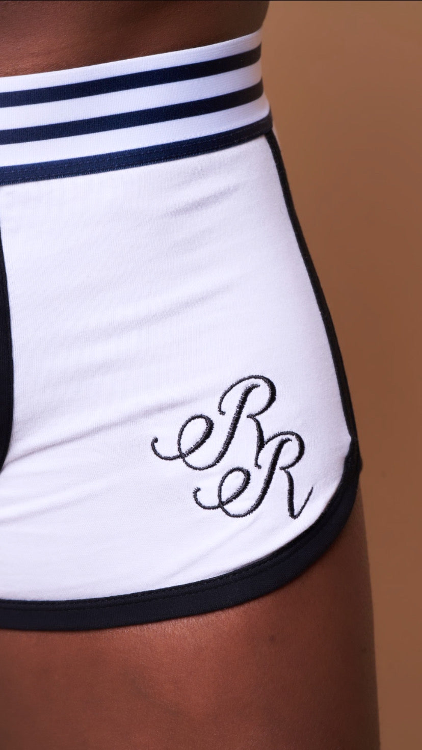 Striped Waistband "RR" Embroidered Trunk Brief