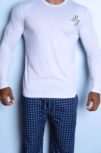 Blue Checkered Pajama Pants
