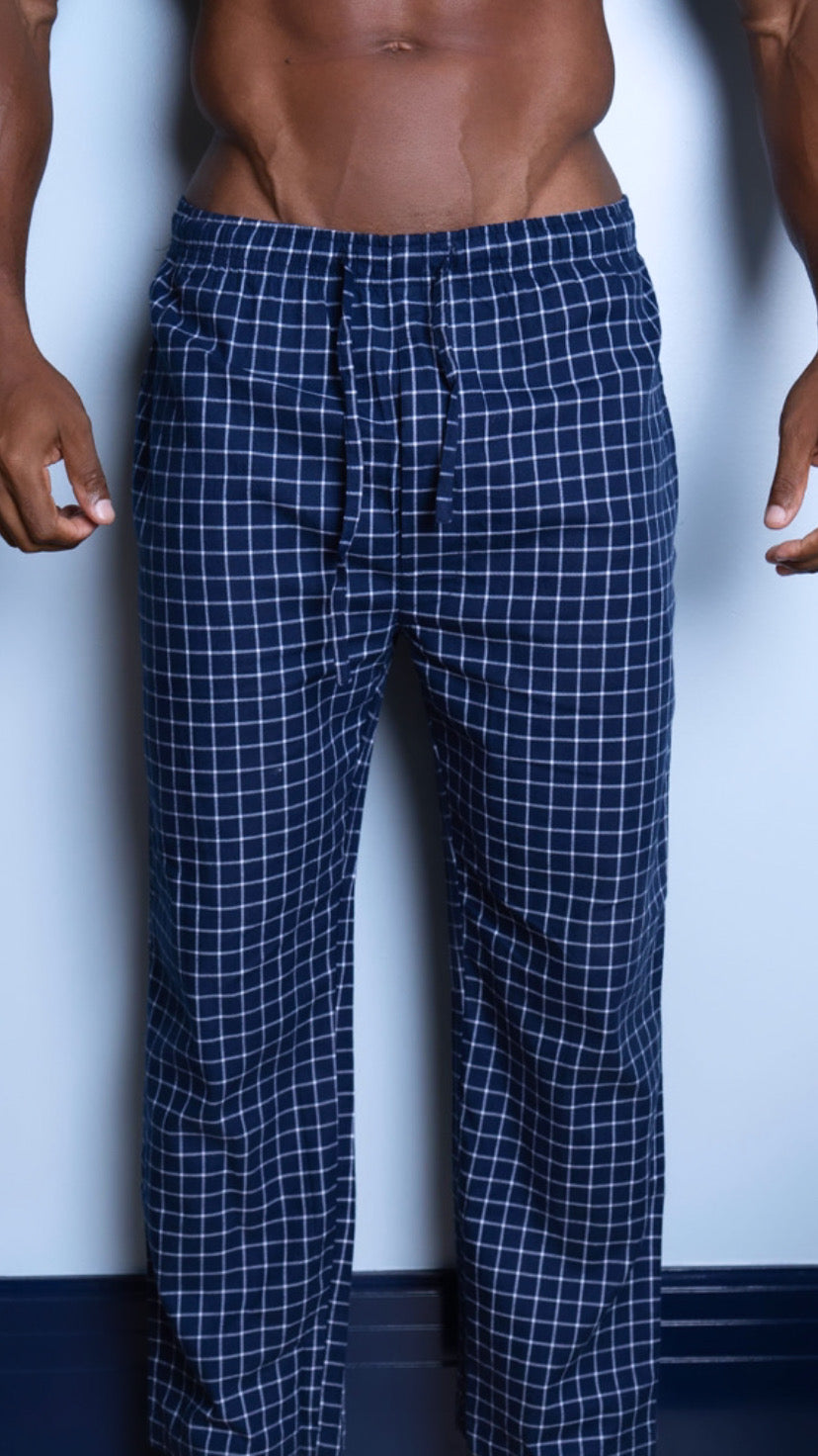 Blue Checkered Pajama Pants