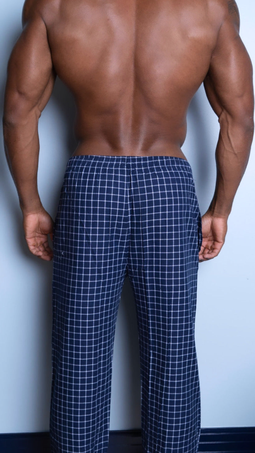 Blue Checkered Pajama Pants