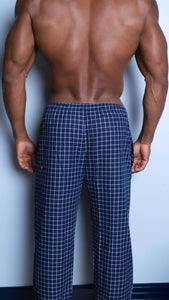 Blue Checkered Pajama Pants