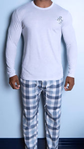 Light Blue Checkered Pajama Pants