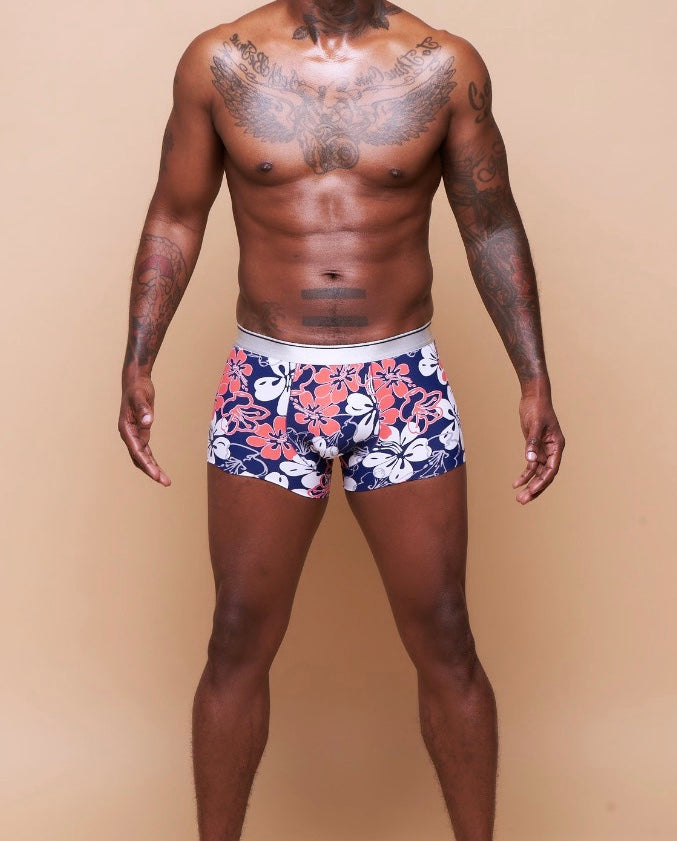 Hawaiian Floral Trunk Brief