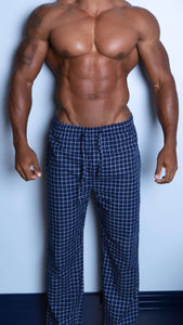 Blue Checkered Pajama Pants