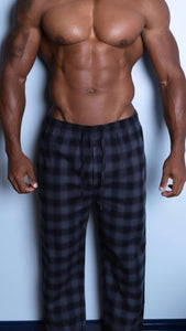 Black And Gray Checkered Pajama Pants