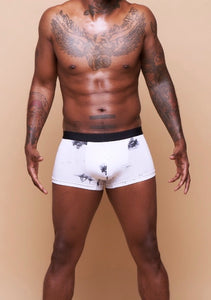 Black and White Sail Away Trunk Brief