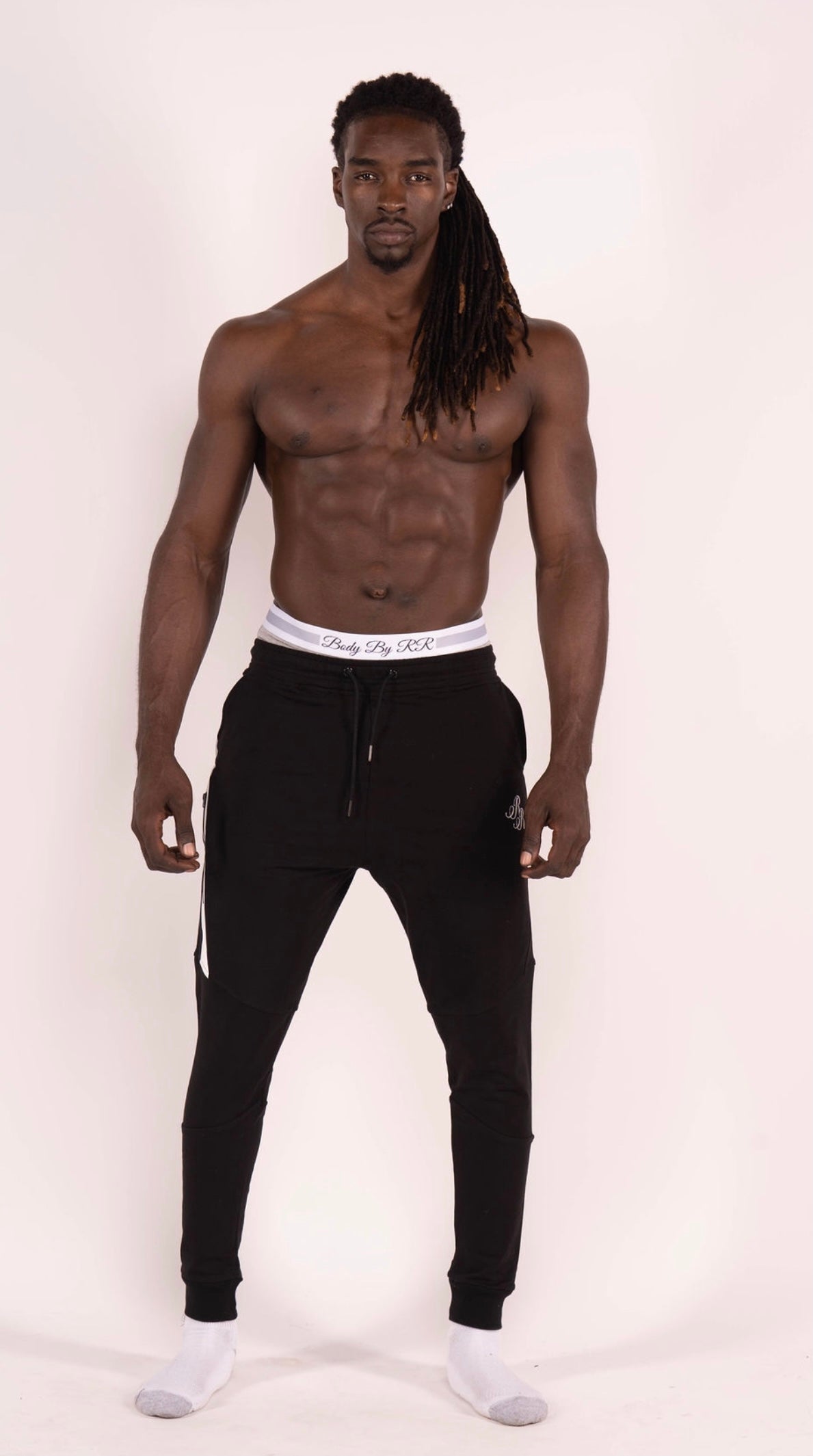 Custom Black And White "RR" Joggers
