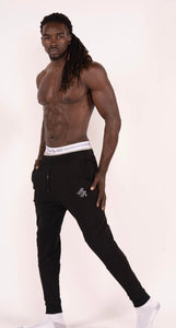 Custom Black And White "RR" Joggers