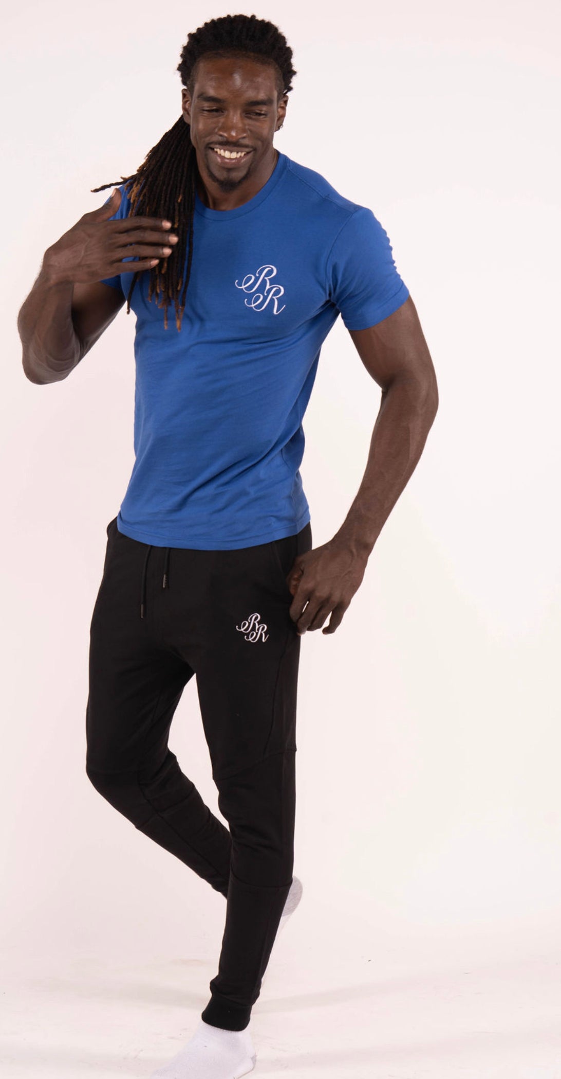 Custom Black And White "RR" Joggers
